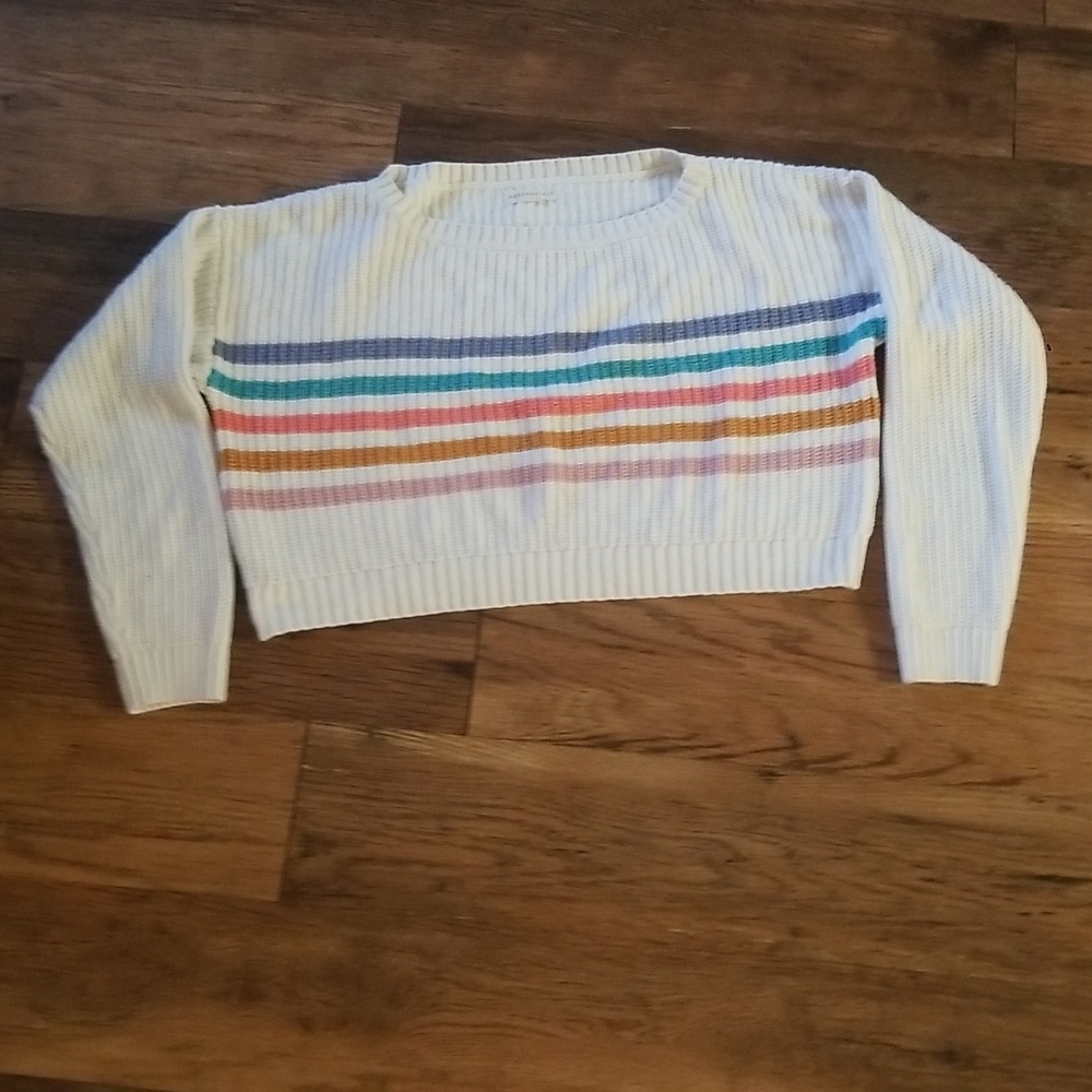 Striped mid-rise sweater
